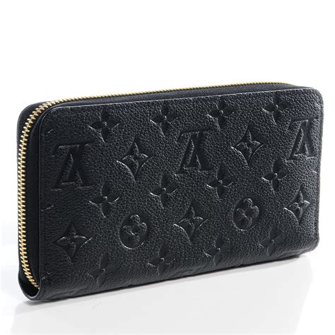 louis vuitton black empreinte wallet|louis vuitton zippered wallet.